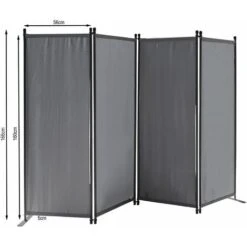 Paravent 220 X 165 Cm Séparateur De Tissu Jardin En 4 Parties Pliable Balcon Écran De Confidentialité Partition Beige -ATMOSPHERA || VIDAXL || Safavieh Soldes 21101993 3