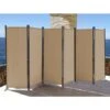 Paravent 340 X 165 Cm Séparateur De Tissu Jardin En 6 Parties Pliable Balcon Écran De Confidentialité Partition Beige -ATMOSPHERA || VIDAXL || Safavieh Soldes 21607925 1