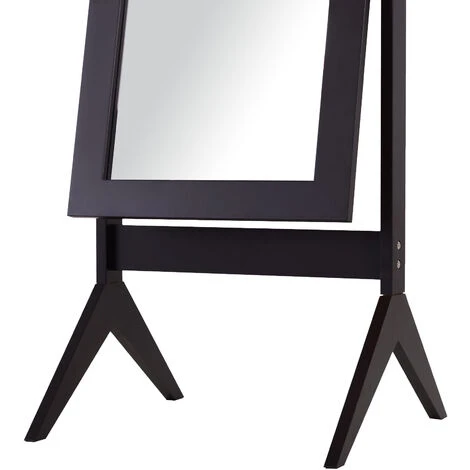 HOMCOM Miroir à Pied Inclinaison Réglable Dim. 47L X 46l X 148H Cm MDF Brun Foncé 6 HOMCOM Miroir à Pied Inclinaison Réglable Dim. 47L X 46l X 148H Cm MDF Brun Foncé – Image 4