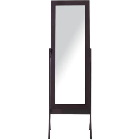 HOMCOM Miroir à Pied Inclinaison Réglable Dim. 47L X 46l X 148H Cm MDF Brun Foncé 7 HOMCOM Miroir à Pied Inclinaison Réglable Dim. 47L X 46l X 148H Cm MDF Brun Foncé – Image 5