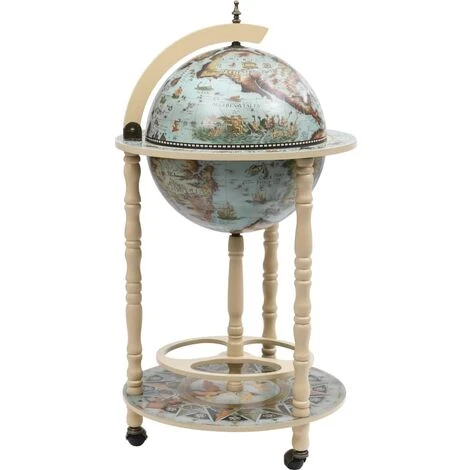 Bar Sous Forme De Globe Bois D'eucalyptus Bleu VidaXL 3 Bar Sous Forme De Globe Bois D'eucalyptus Bleu VidaXL