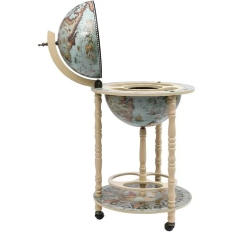 Bar Sous Forme De Globe Bois D'eucalyptus Bleu VidaXL 6 Bar Sous Forme De Globe Bois D'eucalyptus Bleu VidaXL – Image 4