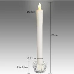 Set De 12 Bougies LED En Cire Véritable Chandelle Sans Flamme Avec Bougeoir En Verre Lumière Blanc Chaud -ATMOSPHERA || VIDAXL || Safavieh Soldes 25941309 5