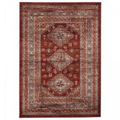 60x110 - Tapis Orient Style 60x110 AF DAZOR Rouge OEKO TEX Fabriqué En Europe Exclusivité Idéal Pour L'entrée