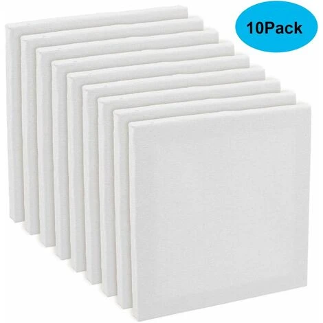 LITZEE Akademie Lot De 10 Châssis Entoilés 100 % Coton Blanc 20 X 20 Cm 3 LITZEE Akademie Lot De 10 Châssis Entoilés 100 % Coton Blanc 20 X 20 Cm
