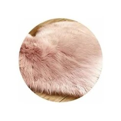 LITZEE 40 X 50 Cm / 15,7 X 19,6 Pouces Petit Coeur Forme Faux Tapis En Peau De Mouton Doux Long En Peluche Moelleux Shaggy Tapis Tapis Tapis Chambre Canapé Tapis De Sol Décoratif - Rose -ATMOSPHERA || VIDAXL || Safavieh Soldes 26463558 3
