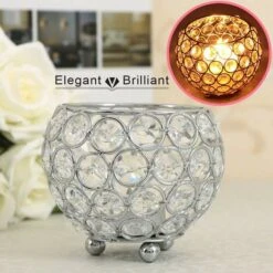 LITZEE Bougeoir Noel Cristal Porte Bougie Chauffe Plat Argent Pour Centre De Table Decoration De Mariage Chambre, 10 Cm De Diamètre-Convient Aux Bougie Moins De 5 Cm De Diamètre 10 LITZEE Bougeoir Noel Cristal Porte Bougie Chauffe Plat Argent Pour Centre De Table Decoration De Mariage Chambre, 10 Cm De Diamètre-Convient Aux Bougie Moins De 5 Cm De Diamètre -ATMOSPHERA || VIDAXL || Safavieh Soldes 26468737 4