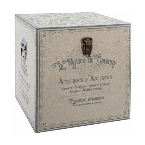 ATMOSPHERA Lot De Malles Carrés En Bois - Tailles Différentes - Hiver - Beige - Livraison Gratuite 4 ATMOSPHERA Lot De Malles Carrés En Bois - Tailles Différentes - Hiver - Beige - Livraison Gratuite – Image 2