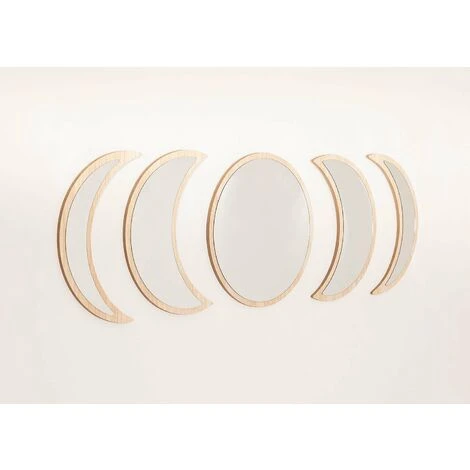 Miroirs Muraux En Bois 5 Pièces Estel SKLUM 5 Miroirs Muraux En Bois 5 Pièces Estel SKLUM – Image 3