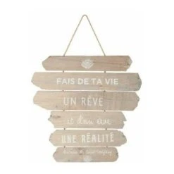 ATMOSPHERA Décoration Murale à Suspendre 28 X 38 Cm - Citation Rêve De Saint-Exupéry - Livraison Gratuite