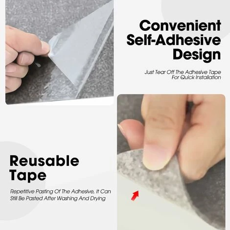 Kueatily 14 Pièces Tapis Escalier Antidérapant Tapis Adhésif Tapis De Marche Couvre Tapis De Sécurité Lavable Pour Enfants Anés Et Animaux De Compagnie (Gris Clair) 4 Kueatily 14 Pièces Tapis Escalier Antidérapant Tapis Adhésif Tapis De Marche Couvre Tapis De Sécurité Lavable Pour Enfants Anés Et Animaux De Compagnie (Gris Clair) – Image 2