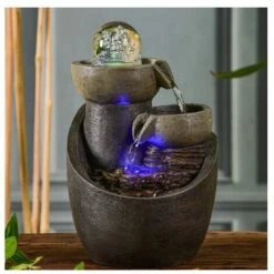 Fontaine Malla - L 18 X L 18 X H 28 Cm - LED - Livraison Gratuite -ATMOSPHERA || VIDAXL || Safavieh Soldes 29438895 2