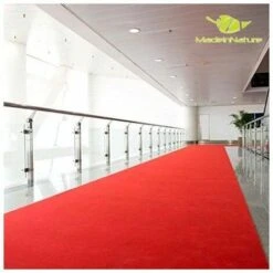 Tapis De Passage Rouge Petite & Grandes Longueurs/ Tapis De Décoration, Idéal Pour Magasin, événements Et Fêtes, Cinéma, église - Rouge - 1x2m.