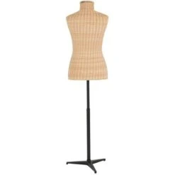 Buste Mannequin De Couture Poupée De Salon En Rotin Torse De Poupée Homme Antiqu -ATMOSPHERA || VIDAXL || Safavieh Soldes 29543059 4