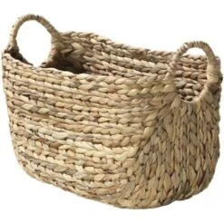 Panier En Jacinthe D'eau Avec Poignées - L36xP19xH22 - Casâme