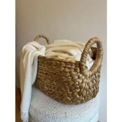 Panier En Jacinthe D'eau Avec Poignées - L36xP19xH22 - Casâme -ATMOSPHERA || VIDAXL || Safavieh Soldes 29676434 3