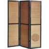 Paravent En Bois Noir Et Bambou De 3 Pans -PEGANE- 1 Paravent En Bois Noir Et Bambou De 3 Pans -PEGANE- -ATMOSPHERA || VIDAXL || Safavieh Soldes 2988335 1