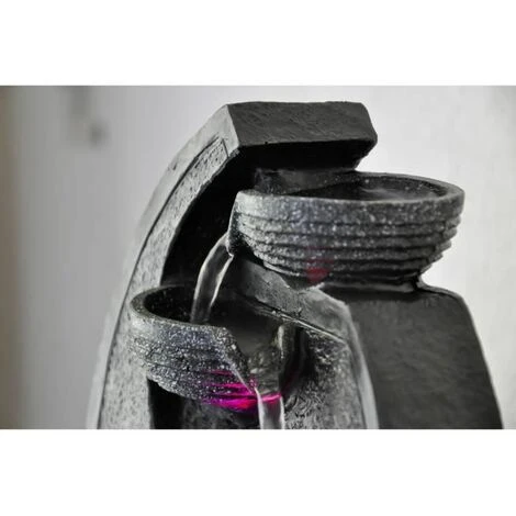 Zen'Light CASCADE-V2 Fontaine Polyrésine Gris/Noir 17 X 21 X 26 Cm 6 Zen'Light CASCADE-V2 Fontaine Polyrésine Gris/Noir 17 X 21 X 26 Cm – Image 4