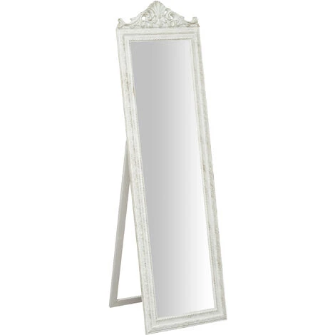 Miroir Sur Pied Avec Finition Blanc Antique CON GRECA 3 Miroir Sur Pied Avec Finition Blanc Antique CON GRECA