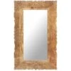Miroir 80x50 Cm Bois De Manguier Massif VidaXL