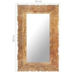 Miroir 80x50 Cm Bois De Manguier Massif VidaXL -ATMOSPHERA || VIDAXL || Safavieh Soldes 30358795 3