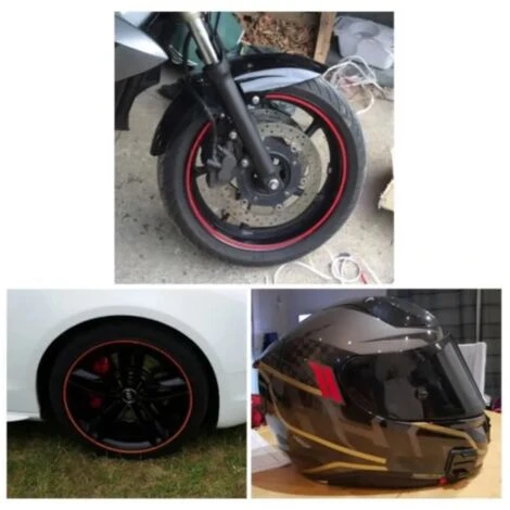 Liseret Autocollant 3mm X 10m Argent Carénage Jante Décoration 5 Liseret Autocollant 3mm X 10m Argent Carénage Jante Décoration – Image 3