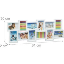 Relaxdays Cadre Photos Pêle-mêle 12 Photos Galerie Mur Cadre Mural, Blanc -ATMOSPHERA || VIDAXL || Safavieh Soldes 31793210 4