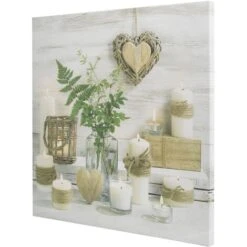 Toile à LED Harmonie 60 X 60cm Blanc, Vert -ATMOSPHERA || VIDAXL || Safavieh Soldes 31939664 3