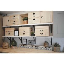 Boîte De Rangement En Pin Massif Avec Couvercle Taille 5 -ATMOSPHERA || VIDAXL || Safavieh Soldes 31955964 4