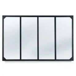 Miroir Verrière 4 Bandes Design Industriel 110X70 Cm