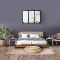 Miroir Verrière 3 Bandes Design Industriel 80X60 Cm -ATMOSPHERA || VIDAXL || Safavieh Soldes 32584778 3