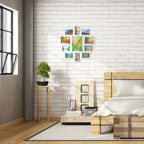 Relaxdays Cadre Photos Pele-même Cadre 11 Photos Galerie Mur Mural Lettres, Blanc 4 Relaxdays Cadre Photos Pele-même Cadre 11 Photos Galerie Mur Mural Lettres, Blanc – Image 2