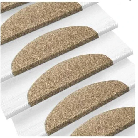 Set De 15 Marchettes D'escalier Tapis D'escalier Auto-adhésif Surface Antidérapante 65 * 21 * 4cm Marron 3 Set De 15 Marchettes D'escalier Tapis D'escalier Auto-adhésif Surface Antidérapante 65 * 21 * 4cm Marron
