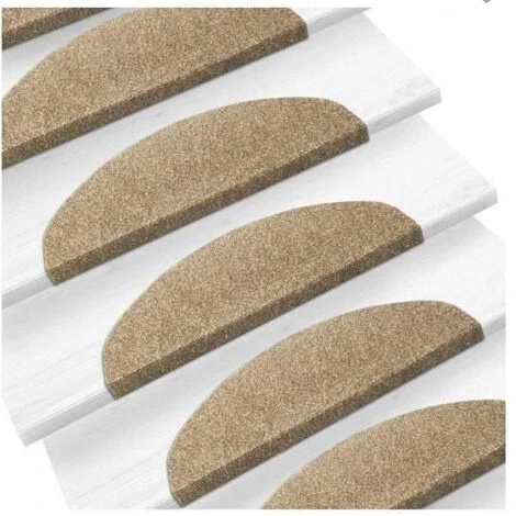 Set De 15 Marchettes D'escalier Tapis D'escalier Auto-adhésif Surface Antidérapante 65 * 21 * 4cm Marron 7 Set De 15 Marchettes D'escalier Tapis D'escalier Auto-adhésif Surface Antidérapante 65 * 21 * 4cm Marron – Image 5