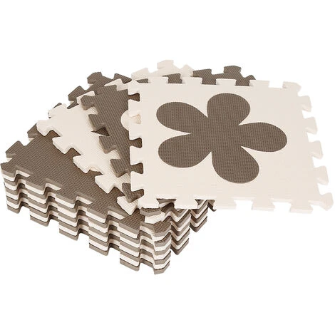 12 Pcs Dalles Mousse Doux Tapis Pour Enfants Bébé Puzzle Tapis En Mousse EVA Activité Tapis De Jeu Carreaux Beige And Marron 3 12 Pcs Dalles Mousse Doux Tapis Pour Enfants Bébé Puzzle Tapis En Mousse EVA Activité Tapis De Jeu Carreaux Beige And Marron