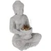 ATMOSPHERA Photophore En Ciment Bouddha Assis 40cm Gris -ATMOSPHERA || VIDAXL || Safavieh Soldes 33651207 1