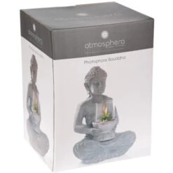 ATMOSPHERA Photophore En Ciment Bouddha Assis 40cm Gris -ATMOSPHERA || VIDAXL || Safavieh Soldes 33651207 3