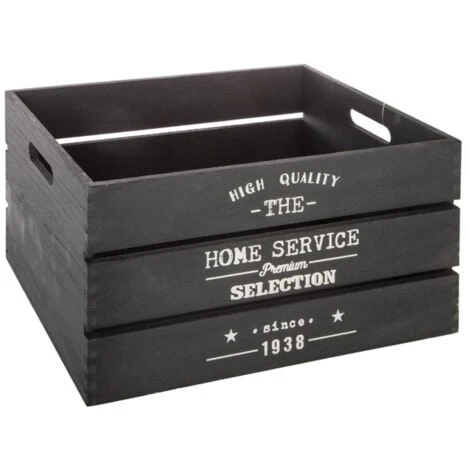 ATMOSPHERA Lot De 6 Caisses Cagettes Facto 40cm Charbon 4 ATMOSPHERA Lot De 6 Caisses Cagettes Facto 40cm Charbon – Image 2