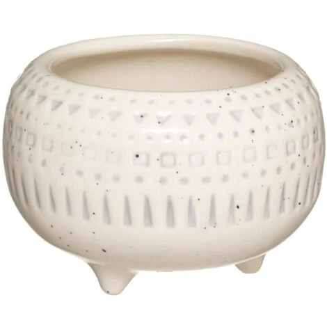 ATMOSPHERA Vide Poche En Céramique Safari 12cm Blanc 3 ATMOSPHERA Vide Poche En Céramique Safari 12cm Blanc