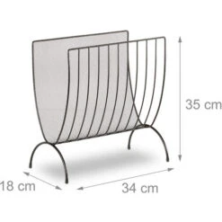 Relaxdays Porte-revues En Maille Métal Porte-journaux Trieur En Maille Tressée HxlxP: 35 X 34 X 18 Cm, Noir -ATMOSPHERA || VIDAXL || Safavieh Soldes 34825794 3