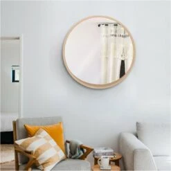 Miroir Rond En Chêne 60 Cm VALI -ATMOSPHERA || VIDAXL || Safavieh Soldes 34872931 5