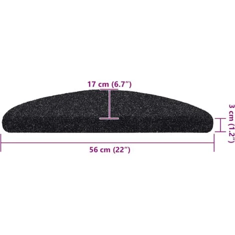 Tapis Autoadhésifs De Marches 5 Pcs Noir 56x17x3 Cm Aiguilleté VidaXL 5 Tapis Autoadhésifs De Marches 5 Pcs Noir 56x17x3 Cm Aiguilleté VidaXL – Image 3