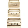 Lot De 3 Cagettes En Bois BAZAR Home Deco Factory 1 Lot De 3 Cagettes En Bois BAZAR Home Deco Factory -ATMOSPHERA || VIDAXL || Safavieh Soldes 35114692 1