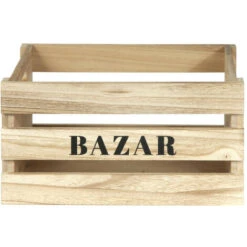 Lot De 3 Cagettes En Bois BAZAR Home Deco Factory -ATMOSPHERA || VIDAXL || Safavieh Soldes 35114692 4