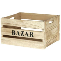 Lot De 3 Cagettes En Bois BAZAR Home Deco Factory -ATMOSPHERA || VIDAXL || Safavieh Soldes 35114692 5