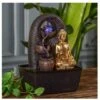 Fontaine Bouddha Bhava - L 15 X L 20 X H 25 Cm - LED - Livraison Gratuite