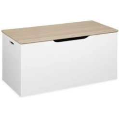 Coffre à Jouet - Tobias - 80x40 Cm. Couvercle Rabattable. Poignées Latérales