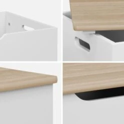 Coffre à Jouet - Tobias - 80x40 Cm. Couvercle Rabattable. Poignées Latérales -ATMOSPHERA || VIDAXL || Safavieh Soldes 36424168 5