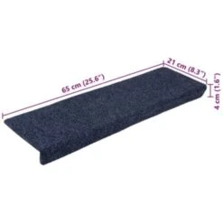 Tapis D'escalier 5 Pcs Tissu Aiguilleté 65x25 Cm Anthracite VidaXL -ATMOSPHERA || VIDAXL || Safavieh Soldes 37032923 3
