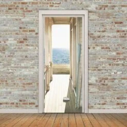 Kueatily 2 Pcs 3D Sticker De Porte Trompe L'Oeil Effect Auto-Adhésif Amovible Autocollant Pour Décor Cuisine Chambre Salle De Bain Mur -ATMOSPHERA || VIDAXL || Safavieh Soldes 37154290 3